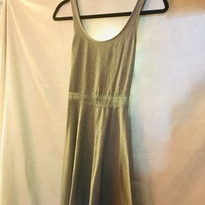 Cotton Summer Dress with Lace Midriff